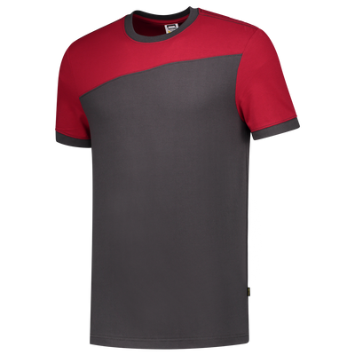 Foto van T-shirt Bicolor Naden | donkergrijs/red | 102006-1802 | TRICORP WORKWEAR