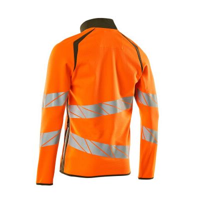 Foto van Mascot Accelerate Safe Sweatshirt met rits | 19184-781 | 1433-hi-vis oranje/mosgroen