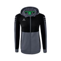 Six Wings trainingsjack met capuchon Dames | slate grey/zwart | 1032218