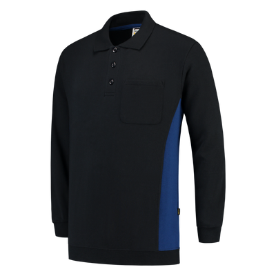 Polosweater Bicolor Borstzak | marine/korenblauw | 302001-0111 | TRICORP WORKWEAR Polosweater Bicolor Borstzak | marine/korenblauw | 302001-0111 | TRICORP WORKWEAR