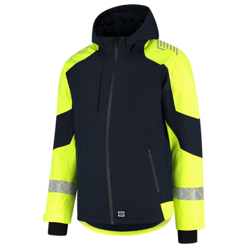 Foto van Winterjas Ripstop Reflective Redefined | donkermarine/fluorgeel | 406117-01017 | TRICORP WORKWEAR