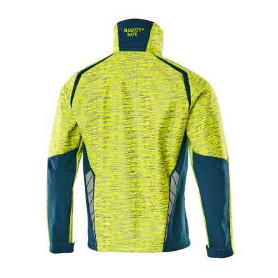 Foto van Mascot Accelerate Safe Softshell jas | 19202-291 | 1744-hi-vis geel/donkerpetrol