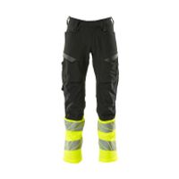 Mascot Accelerate Safe Broek met kniezakken | 19879-711 | 0917-zwart/hi-vis geel