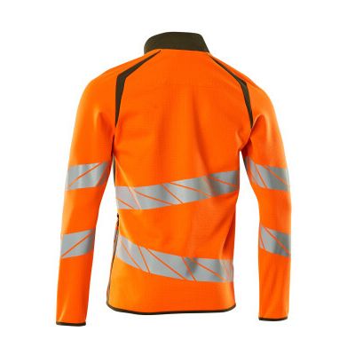 Foto van Mascot Accelerate Safe Sweatshirt met rits | 19184-781 | 1433-hi-vis oranje/mosgroen