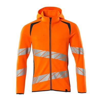 Mascot Accelerate Safe Capuchontrui met rits | 19284-781 | 1444-hi-vis oranje/donkerpetrol Mascot Accelerate Safe Capuchontrui met rits | 19284-781 | 1444-hi-vis oranje/donkerpetrol