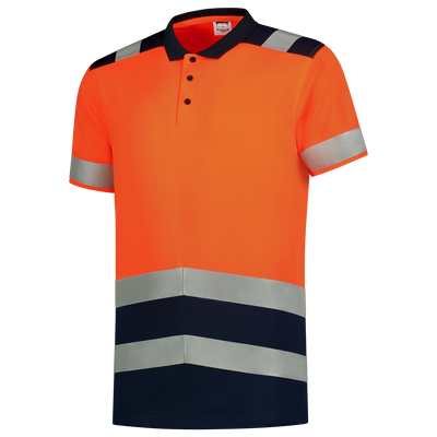 Poloshirt High Vis Bicolor | fluororanje/donkermarine | 203007-14010 | TRICORP SAFETY