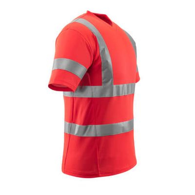 Foto van T-shirt, V-hals, klasse 2 | 18282-995 | 0222-hi-vis rood