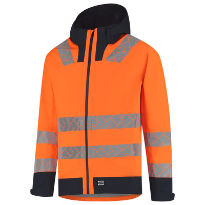 Foto van Regenjas Techshell High Vis Redefined | fluororanje/donkermarine | 406108-14010 | TRICORP WORKWEAR