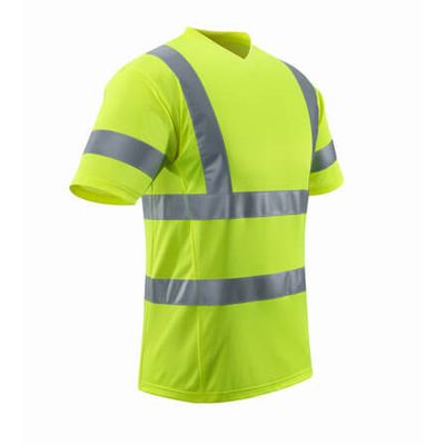 Foto van T-shirt, V-hals, klasse 2 | 18282-995 | 017-hi-vis geel