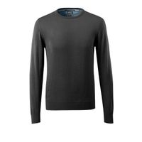 Gebreide trui ronde hals, met merinowol | 50636-989 | 09-zwart