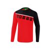 Afbeelding van 5-C longsleeve Kinderen | rood/zwart/wit | 1331902