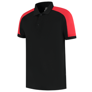 Foto van Poloshirt Bicolor Redefined | zwart/helderrood | 206106-09202 | TRICORP WORKWEAR