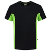 Afbeelding van T-shirt Bicolor Borstzak | zwart/limegroen | 102002-0937 | TRICORP WORKWEAR