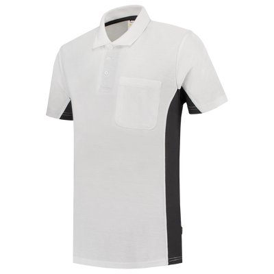 Poloshirt Bicolor Borstzak | wit/donkergrijs | 202002-0618 | TRICORP WORKWEAR Poloshirt Bicolor Borstzak | wit/donkergrijs | 202002-0618 | TRICORP WORKWEAR