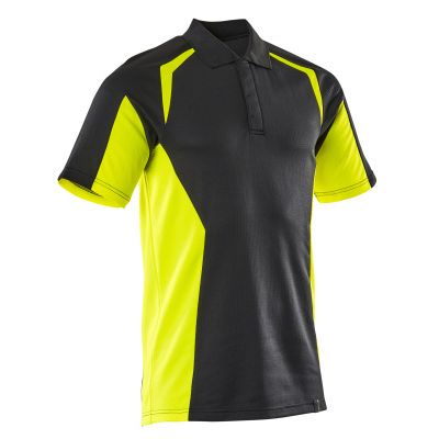 Foto van Mascot Accelerate Safe Poloshirt | 22083-771 | 0917-zwart/hi-vis geel