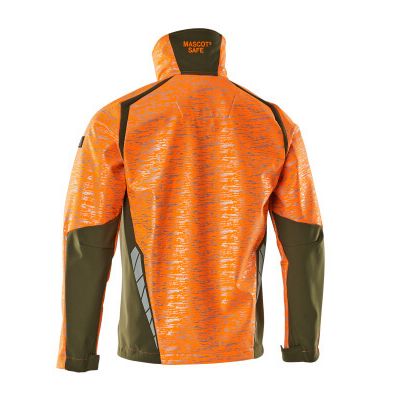 Foto van Mascot Accelerate Safe Softshell jas | 19202-291 | 1433-hi-vis oranje/mosgroen