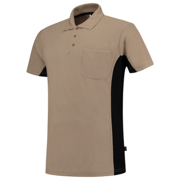Foto van Poloshirt Bicolor Borstzak | khaki/zwart | 202002-0509 | TRICORP WORKWEAR