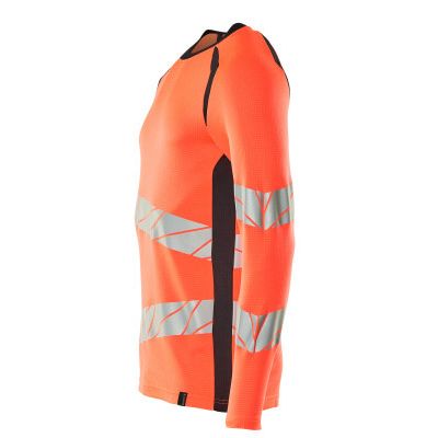 Foto van Mascot Accelerate Safe T-shirt, met lange mouwen | 19081-771 | 22210-hi-vis rood/donkermarine