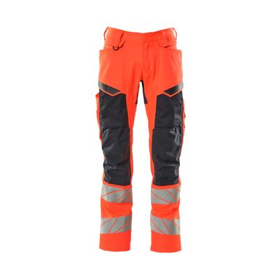 Mascot Accelerate Safe Broek met kniezakken | 19579-236 | 22210-hi-vis rood/donkermarine Mascot Accelerate Safe Broek met kniezakken | 19579-236 | 22210-hi-vis rood/donkermarine
