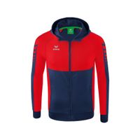 ERIMA Six Wings trainingsjack met capuchon Kinderen | new navy/rood | 1032209