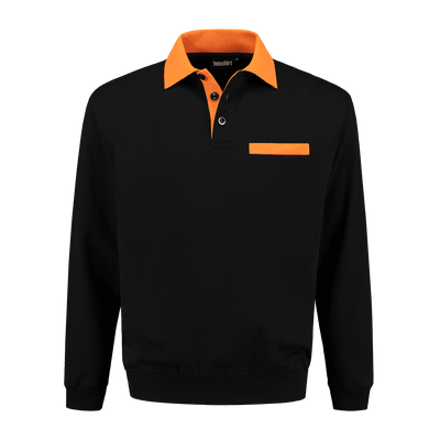 Indushirt PSW 300 Polosweater zwart-oranje