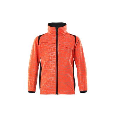 Softshell jas voor kinderen | 19902-291 | 22210-Hivis rood/donkermarine
