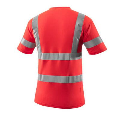 Foto van T-shirt, V-hals, klasse 2 | 18282-995 | 0222-hi-vis rood