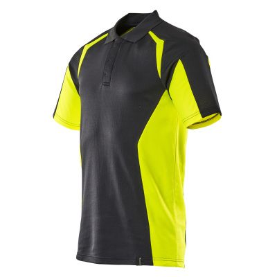 Foto van Mascot Accelerate Safe Poloshirt | 22083-771 | 0917-zwart/hi-vis geel