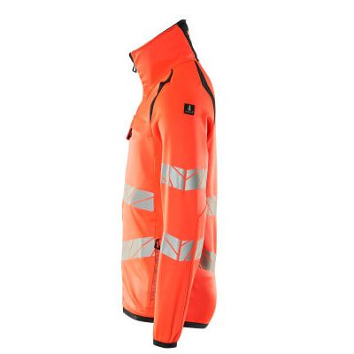 Foto van Mascot Accelerate Safe Fleecetrui met rits | 19103-315 | 22210-hi-vis rood/donkermarine