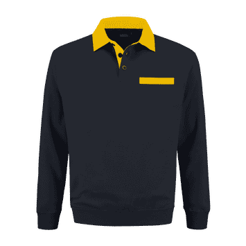 Foto van Indushirt PSW 300 Polosweater marine-geel