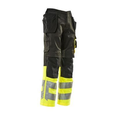 Foto van Broek met spijkerzakken, klasse 1 | 17531-860 | 0917-zwart/hi-vis geel