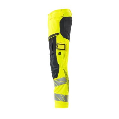 Foto van Mascot Accelerate Safe Broek met kniezakken | 19079-511 | 17010-hi-vis geel/donkermarine