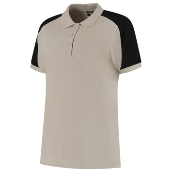 Foto van Poloshirt Bicolor Redefined Dames | zand/zwart | 206108-5509 | TRICORP WORKWEAR