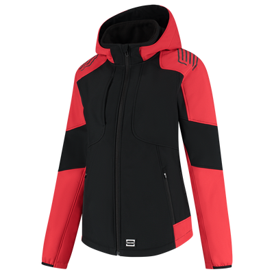 Softshell Capuchon Bicolor Redefined Dames | zwart/helderrood | 406119-09202 | TRICORP WORKWEAR Softshell Capuchon Bicolor Redefined Dames | zwart/helderrood | 406119-09202 | TRICORP WORKWEAR