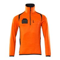 Mascot Accelerate Safe Fleecetrui met korte rits | 19303-316 | 14010-hi-vis oranje/donkermarine