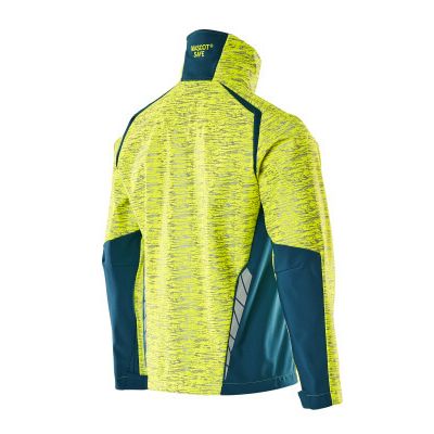 Foto van Mascot Accelerate Safe Softshell jas | 19202-291 | 1744-hi-vis geel/donkerpetrol