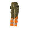 Afbeelding van Mascot Accelerate Safe Broek met spijkerzakken | 19131-711 | 3314-mosgroen/hi-vis oranje