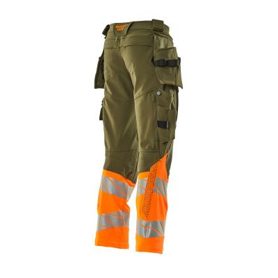 Foto van Mascot Accelerate Safe Broek met spijkerzakken | 19131-711 | 3314-mosgroen/hi-vis oranje