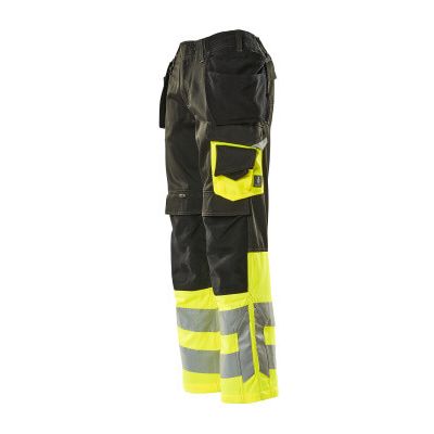 Foto van Broek met spijkerzakken, klasse 1 | 17531-860 | 0917-zwart/hi-vis geel