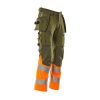 Afbeelding van Mascot Accelerate Safe Broek met spijkerzakken | 19131-711 | 3314-mosgroen/hi-vis oranje