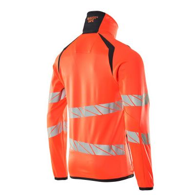 Foto van Mascot Accelerate Safe Fleecetrui met rits | 19103-315 | 22210-hi-vis rood/donkermarine