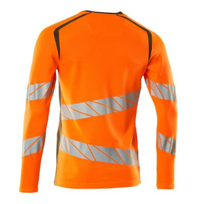 Foto van Mascot Accelerate Safe T-shirt, met lange mouwen | 19081-771 | 1433-hi-vis oranje/mosgroen