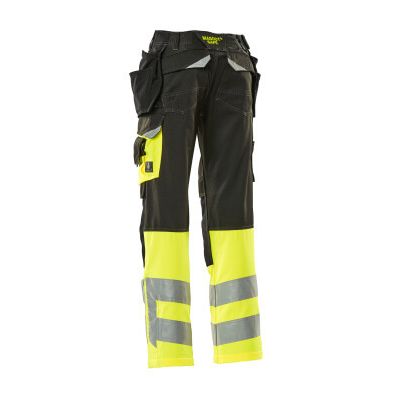 Foto van Broek met spijkerzakken, klasse 1 | 17531-860 | 0917-zwart/hi-vis geel