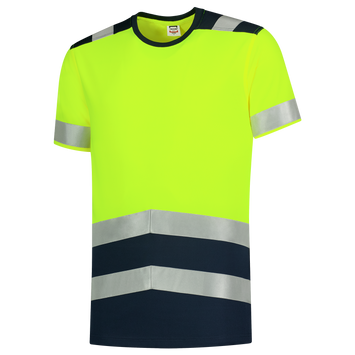 Foto van T-shirt High Vis Bicolor | fluorgeel/donkermarine | 103006-17010 | TRICORP SAFETY