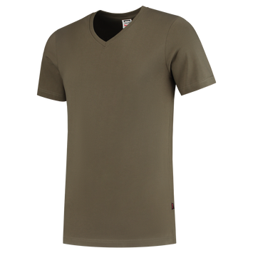 Foto van T-shirt V Hals Fitted | legergroen | 101005-13 | TRICORP WORKWEAR