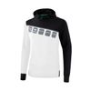 Afbeelding van 5-C sweatshirt met capuchon Kinderen | wit/zwart/donkergrijs | 1071903