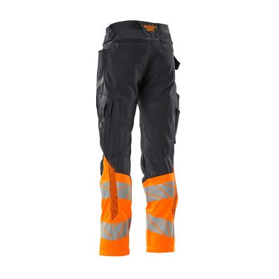 Foto van Mascot Accelerate Safe Broek met kniezakken | 19679-236 | 01014-donkermarine/hi-vis oranje