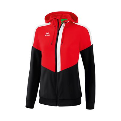 Squad tracktop jack met capuchon Dames | rood/zwart/wit | 1032012