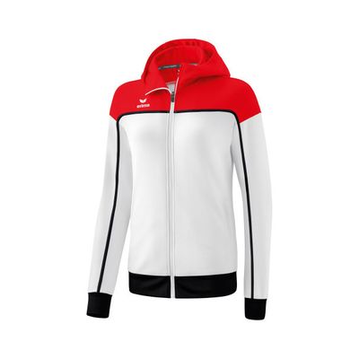 Erima Change trainingsjack met capuchon dames, wit/rood/zwart, 1032315