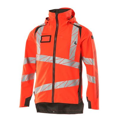 Foto van Mascot Accelerate Safe Shell jas | 19001-449 | 22218-hi-vis rood/donkerantraciet